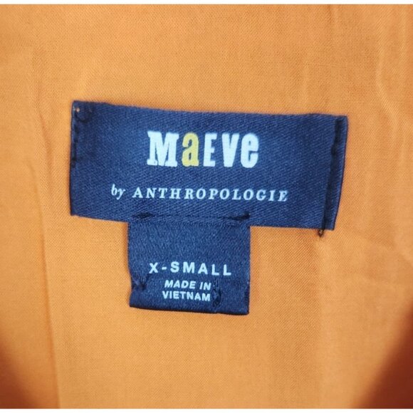 Maeve Women's Sz. XS Orange The Juliet Mini Dress - Picture 2 of 5